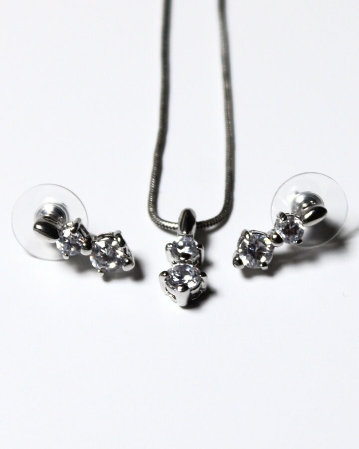 Dream - Necklace & Earring Set - Silver