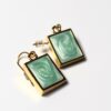 Marble Earring - Seafoam - Gold