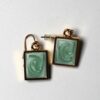 Marble Earring - Seafoam - Gold - Image 3