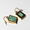 Marble Earring - Seafoam - Gold - Image 2