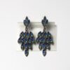 Feather Earring - Iris Blue- Antique