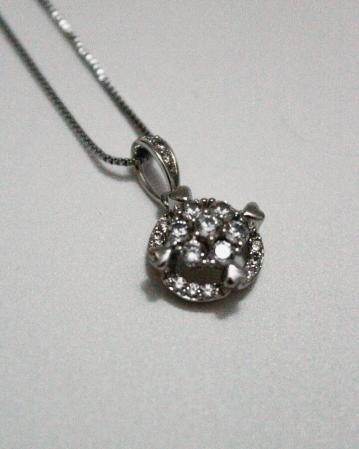 Blossom Heart Necklace - Silver