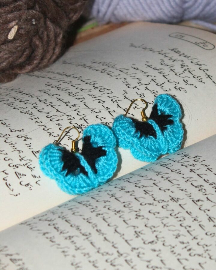 Butterfly Crochet Earring - Tiffany Blue