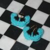 Butterfly Crochet Earring - Tiffany Blue - Image 2
