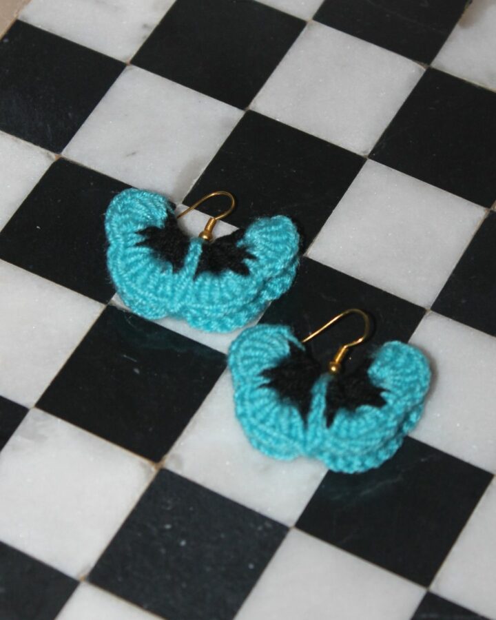 Butterfly Crochet Earring - Tiffany Blue