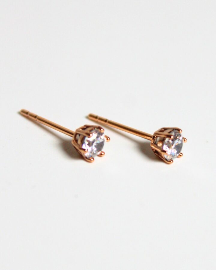 Mini Crystal Studs - Gold