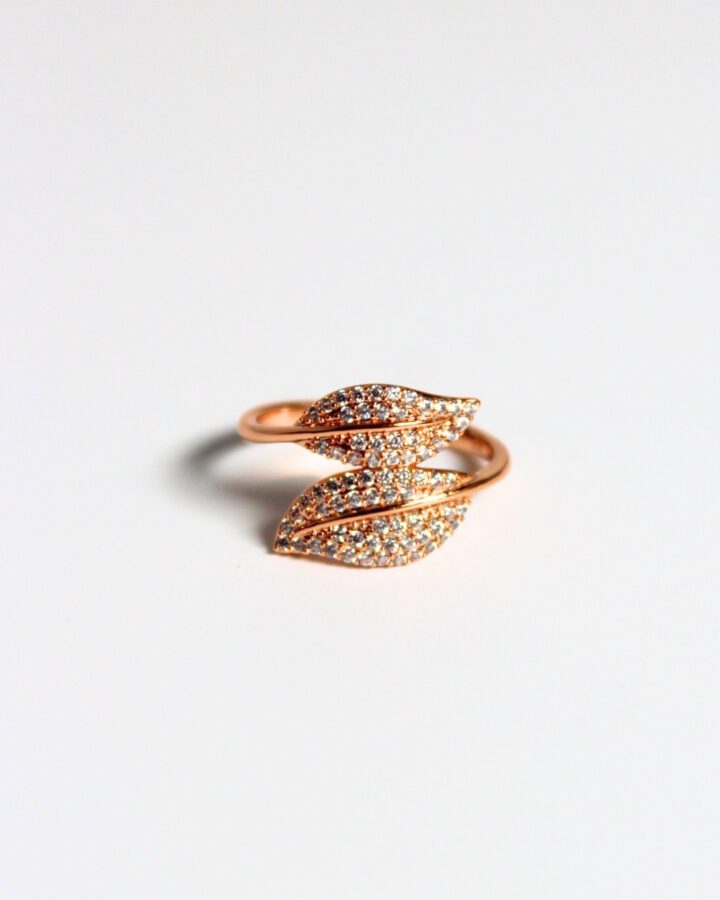 Twin Leaf Ring - Gold