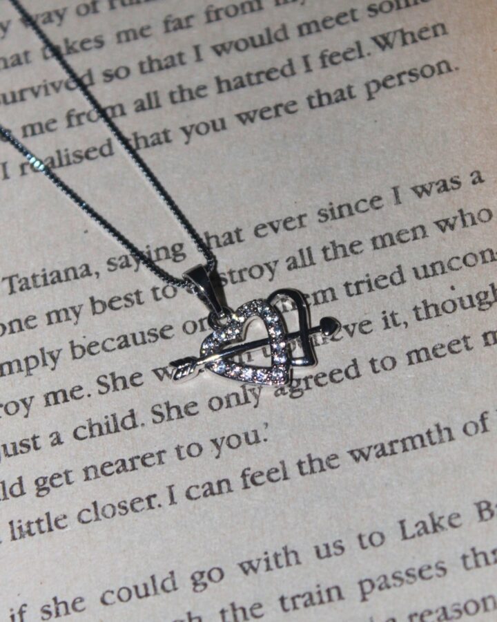 Arrow Heart Necklace - Silver