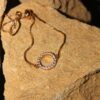 Adjustable Halo Circle Bracelet - Gold