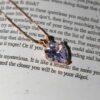 Iced Heart Necklace - Gold - Image 4