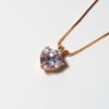 Iced Heart Necklace - Gold