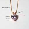 Iced Heart Necklace - Gold - Image 3