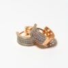 Royal Spade Hoop Studs - Gold - Image 2