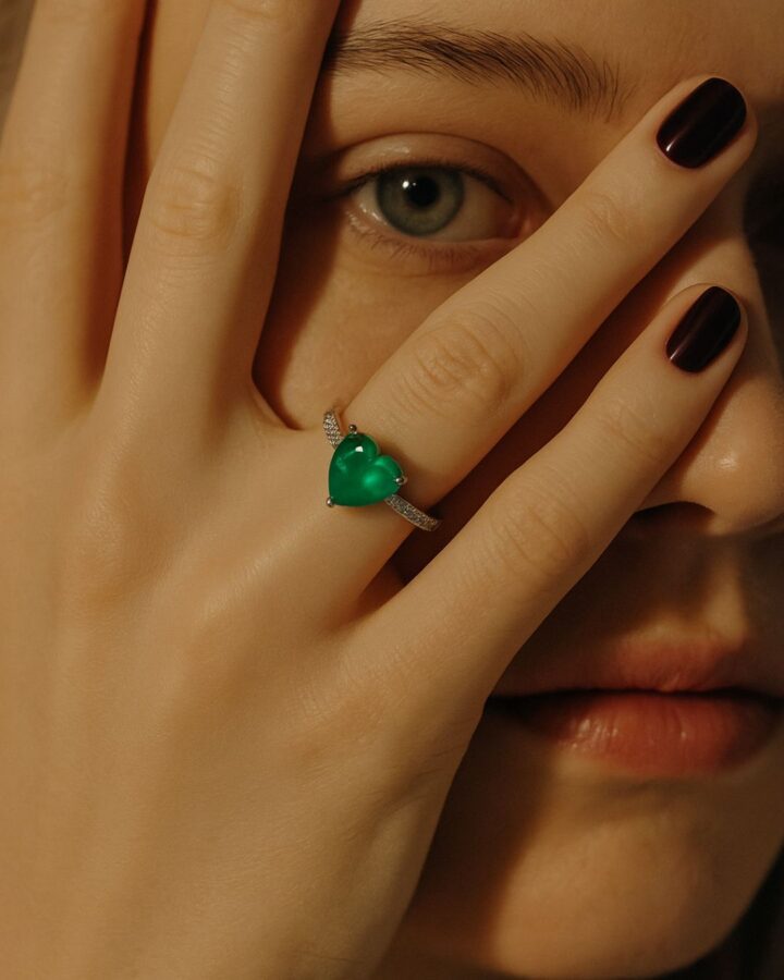 Emerald Heart Ring