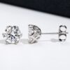 Moissanite Diamond Lily Lane Studs - S925 Silver - Image 3