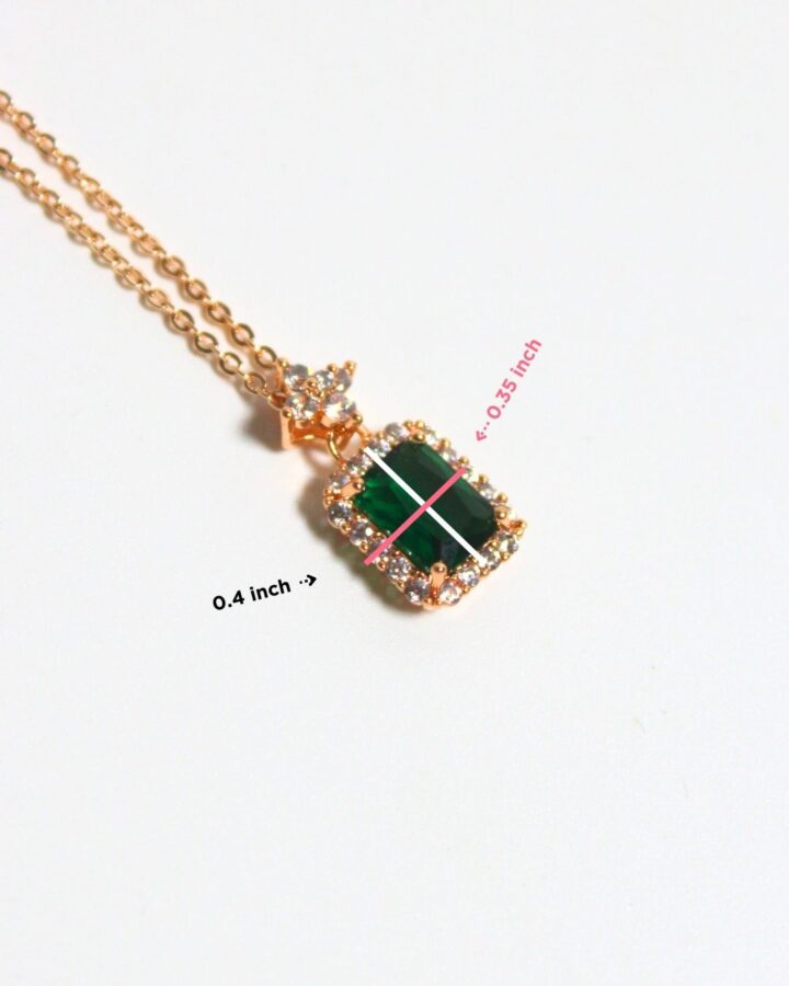 Solitaire Emerald Necklace - Image 3