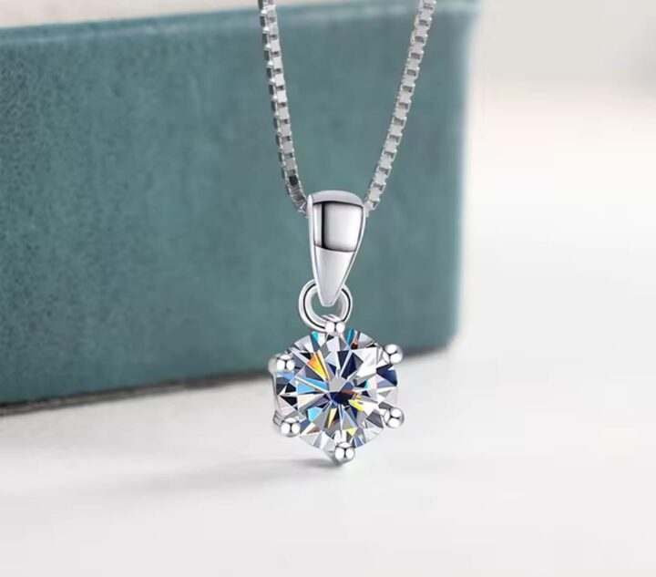 Moissanite Diamond Simple Necklace - S925 Silver - Image 2