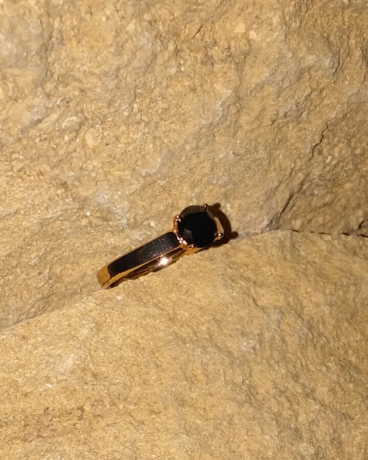 Onyx Solitaire Ring