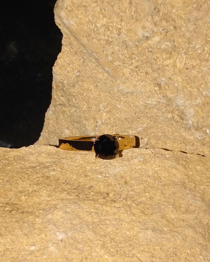 Onyx Solitaire Ring