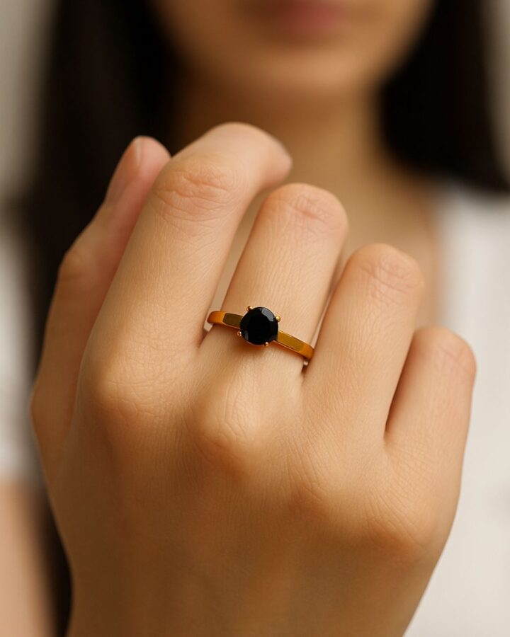 Onyx Solitaire Ring