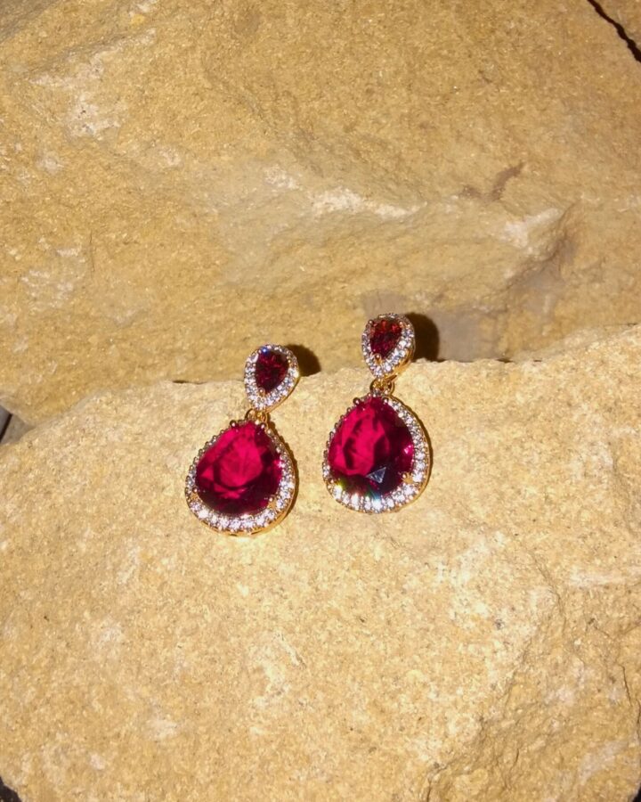 Ruby Veil Earrings - Image 3