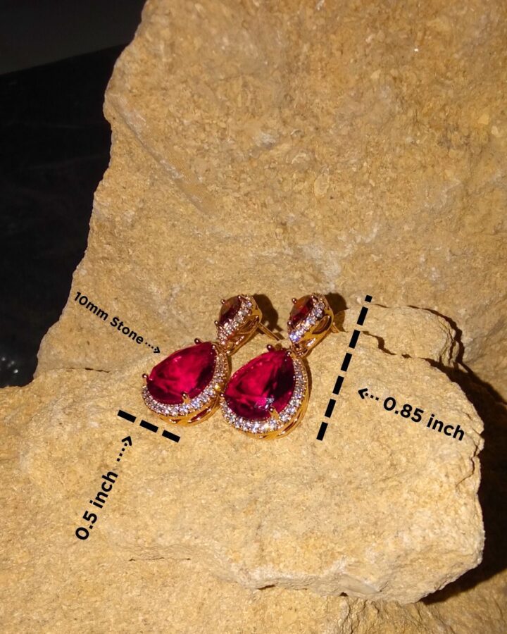 Ruby Veil Earrings