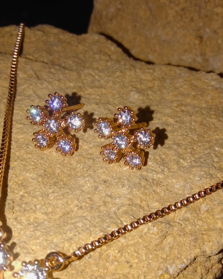 Sparkle Blossom Necklace & Earring Set - Image 3