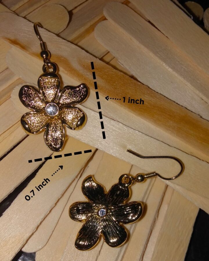 Sunflare Bloom Earrings - Golden - Image 3
