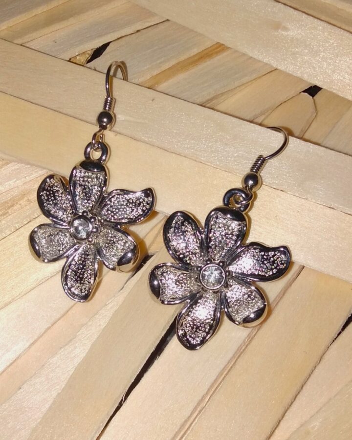 Sunflare Bloom Earrings - Silver