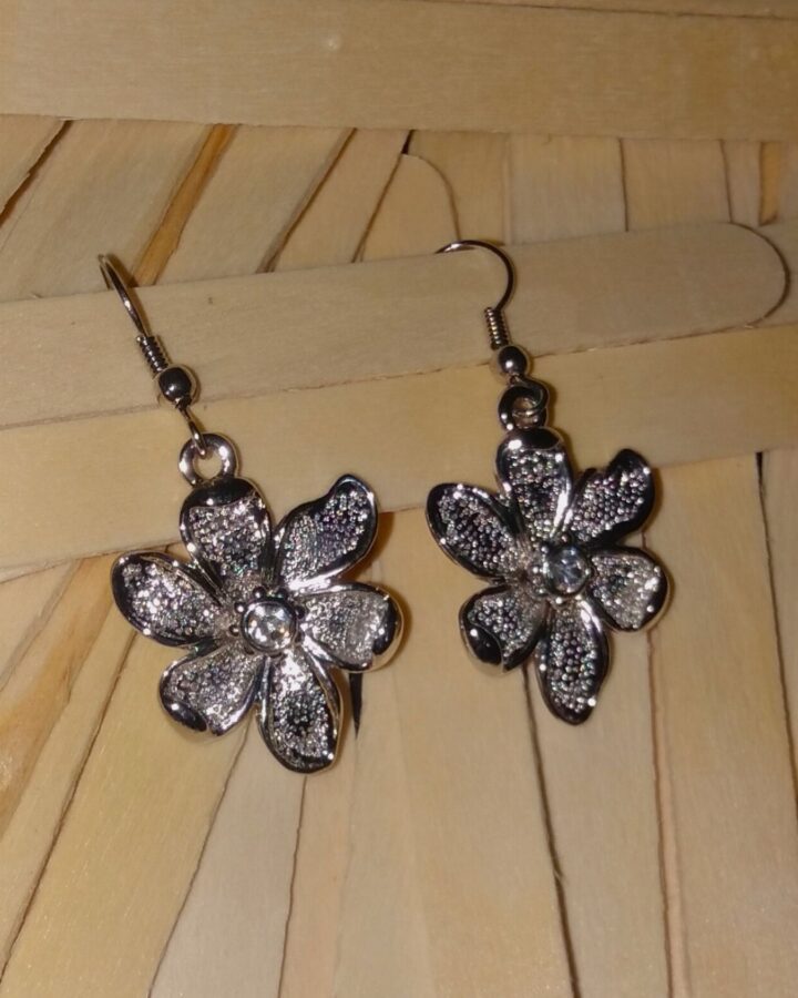 Sunflare Bloom Earrings - Silver