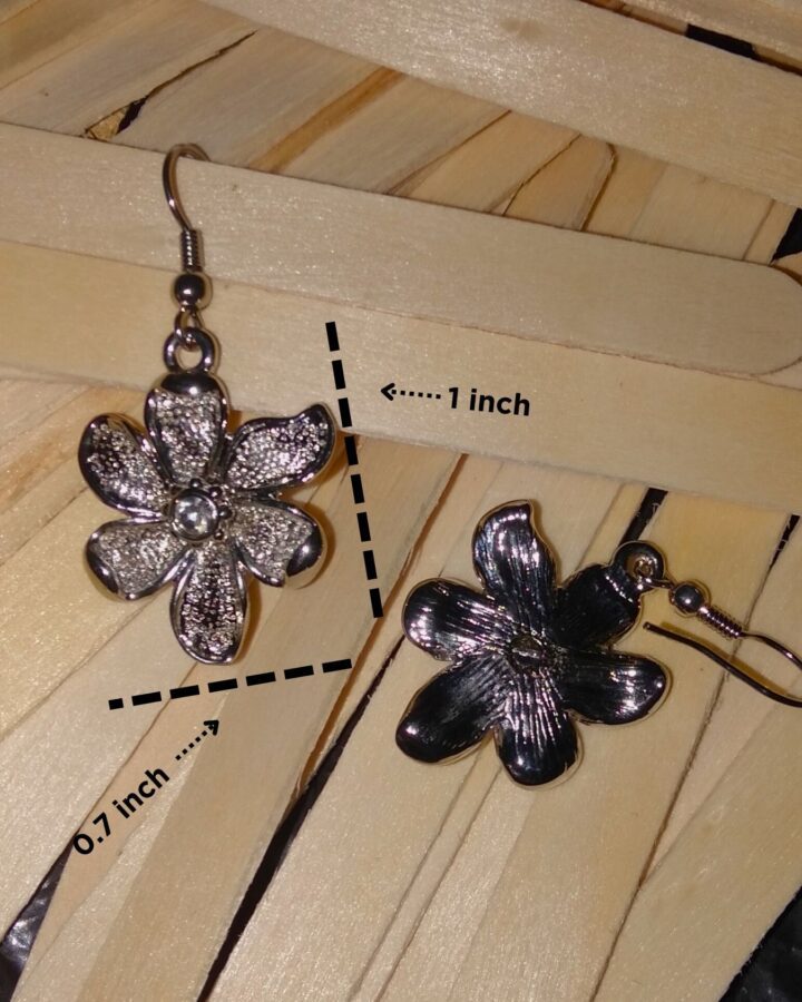 Sunflare Bloom Earrings - Silver - Image 3